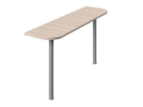 Столешница приставная (необходимы опоры) Public comfort С-802 1400x400x22 (Дуб сантана светлый)
