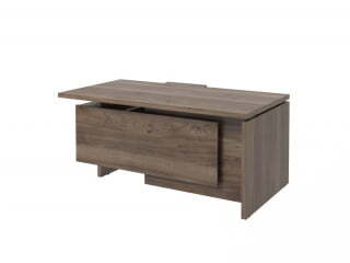 Стол руководителя с опорной тумбой Festus FB-117R.DD 1700x1800x750 (Орех Пацифик Табак)