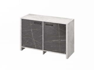 Тумба для документов для документов Festus FB-12-02.G 1222x460x806 (Хромикс Белый/Камень Пьетра Гриджиа черный)