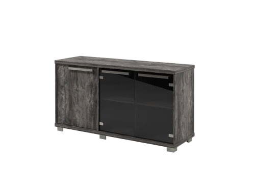 Шкаф низкий трехсекционный левый Vestar Z-13-12л 1556x500x832 (Сосна Пасадена/Бетон Чикаго)