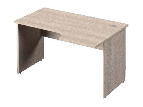 Стол эргономичный с заглушкой кабель-канала (правый) Public comfort С-34пр 1350x890x740 (Дуб сантана светлый)