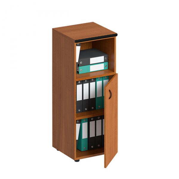 Шкаф для документов средний узкий полузакрытый Дин Р ДР 766 ОФ 460x465x1195 (Французский орех)