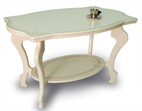 Стол журнальный Берже-1 Б-1 940x600x560 (Слоновая кость)