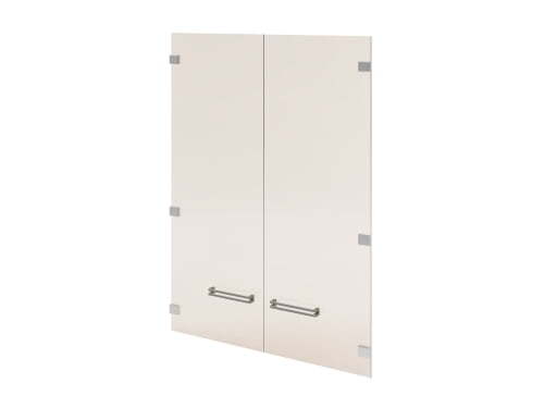 Двери средние стеклянные Solution D-022 395x4x1072 (Акация Морава/Кашемир)