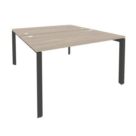 Рабочая станция на П-образном м/к Onix O.MP-D.RS-2.3.8 1380x1635x750 (Дуб Аттик/Черный металл)