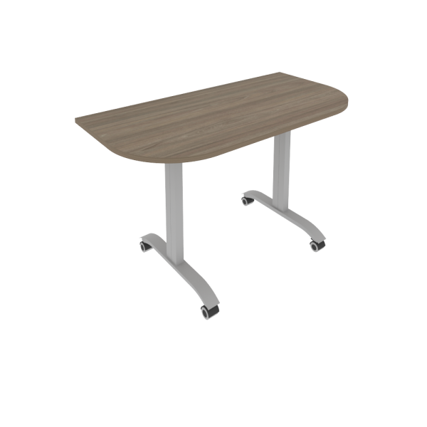 Стол складной радиусный Mobile system СМ-4.1 1300x650x757 (Вяз Благородный/Серый металл)