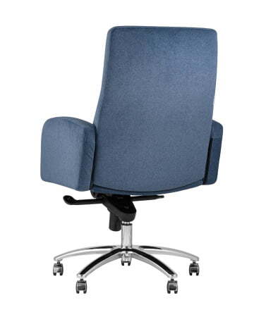 Кресло руководителя Лансет микровелюр темно-синий (Компьютерное кресло Лансет темно-синий)