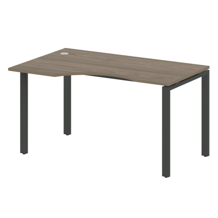 Стол криволинейный левый Metal System Style БП.СА-2 Л 1400x900x750 (Вяз/Антрацит металл)