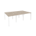 Рабочая станция на П-образном м/к Onix O.MP-D.RS-6.0.7 2340x1475x750 (Тиквуд Темный/Белый Металл)