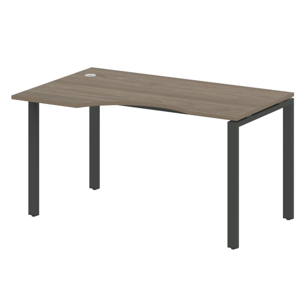 Стол криволинейный левый Metal System Style БП.СА-2 Л 1400x900x750 (Вяз/Антрацит металл)