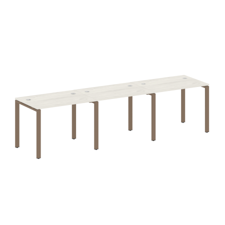 Рабочая станция на 3 раб. места Metal System Style БП.СМ-3.1 3000x720x750 (Дуб Наварра/Мокко металл)
