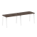 Рабочая станция на 2 рабочих места на А-образном м/к Metal System Style БА.СМ-2.2 2400x720x750 (Дуб наварра/Серый металл)