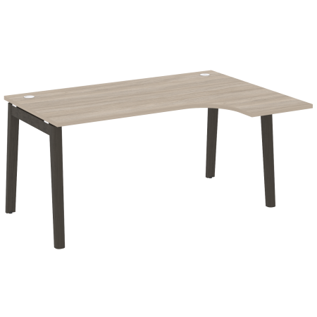 Стол эргономичный правый на деревянных опорах Onix Wood OW.SA-4R 1580x1180x750 (Дуб Аттик/Дуб Темный)