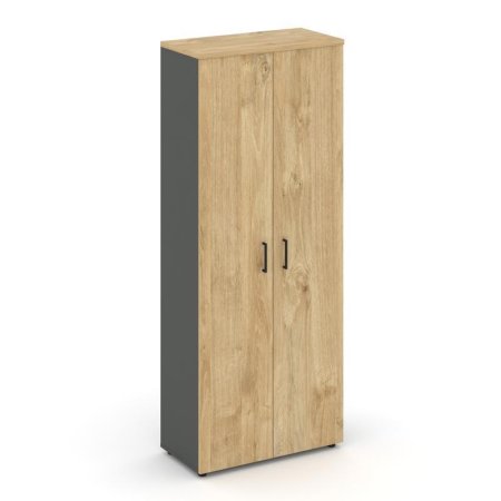 Шкаф высокий широкий SN.STS.E-108 (796х400х1982) (Антрацит/Тиквуд Светлый)