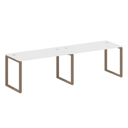 Рабочая станция Metal System Style БО.СМ-2.3 2800x720x750 (Белый/Мокко металл)