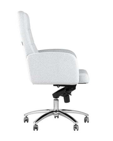 Кресло руководителя Лансет микровелюр светло-серый (Компьютерное кресло Лансет светло-серый)