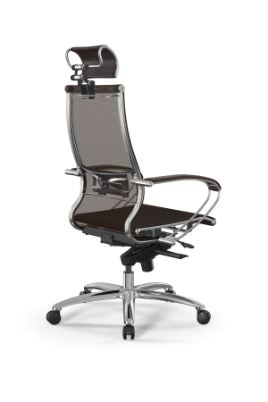 Кресло для руководителя Метта Samurai L2-5K - TS /Kc00/Nc00/K2cL/H2cL-3D(M06.B31.G04.W03) (Темно-коричневый)