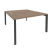 Рабочая станция на П-образном м/к Onix O.MP-D.RS-2.3.8 1380x1635x750 (Тиквуд Темный/Белый Металл)