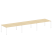 Переговорный стол 3 столешницы Metal System Style БП.ПРГ-3.5 5400x1235x750 (Дуб Наварра/Серый металл)