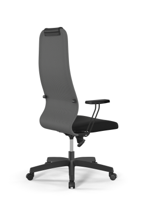 Кресло для руководителя Метта Sit 8 B1-10T - UMF(X1) /Uh02/Wh00/T1bp-b(M09.B02.G15.W01) (Светло-серый | Черный)