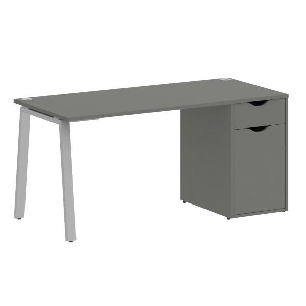 Стол письменный VR.SP-3-158.1.A 1580x720x750 (Металлик/Серый Металл)