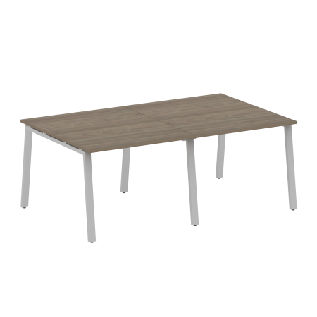 Стол для переговоров (2 столешницы) на А-образном м/к Metal System Style БА.ПРГ-2.1 2000x1235x750 (Вяз/Серый металл)