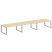 Переговорный стол 3 столешницы Metal System Style БО.ПРГ-3.5 5400x1235x750 (Дуб Наварра/Серый металл)