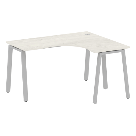 Стол криволинейный правый Metal System Style БА.СА-3 Пр 1400x1200x750 (Дуб Наварра/Серый металл)