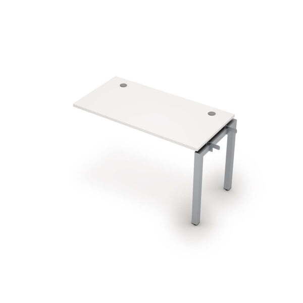 6МБС.5168 Линейная бенч-система, средний модуль (1200x600x750) (Белый/Алюминий матовый)