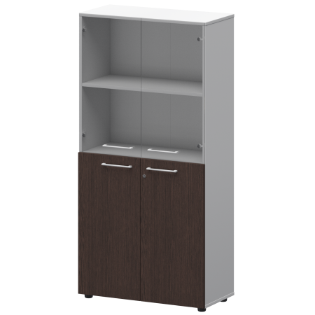 Шкаф высокий комб. Кортез СМШ48.28F.28S(Б) 792x362x1595 (Дуб венге/Белый)