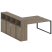 Рабочая станция с шкафом-купе на О-образном м/к Metal System Style БО.РС-СШК-4.5 Т 2210x2332x1098 (Дуб наварра/Серый металл)