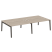 Рабочая станция на деревянных опорах Onix Wood OW.D.RS-4.4.8 3160x1635x750 (Тиквуд Светлый/Дуб Темный)