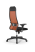 Кресло для руководителя Метта Sit 10 B1-111D - X2+UMF(X1) /Ub00/Wh00/D02P(M09.B02.G15.W01) (Черный | Оранжевый)