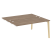Стол-приставка двойной на деревянных опорах Onix Wood OW.D.SPR-4.7 1580x1475x750 (Тиквуд Светлый/Дуб Темный)