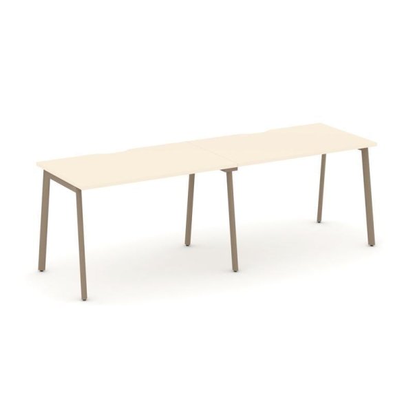 Рабочая станция 2 места ES.RS-2.2-VP (2360х730х750) (Сатин/Металл Латте)