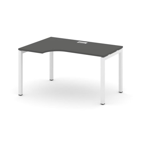 Стол рабочий эргономичный SN-5P.SPA-022(L) (1580х800/980х750) (Антрацит/Металл Белый)