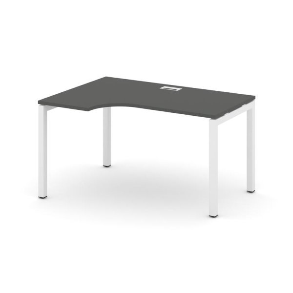 Стол рабочий эргономичный SN-5P.SPA-001(L) (1380х600/980х750) (Антрацит/Металл Белый)