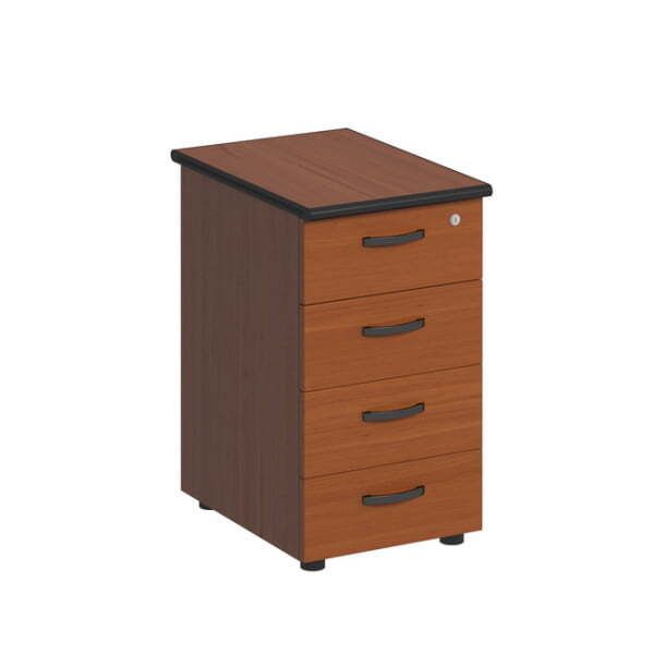 Тумба приставная 4 ящ с замком Дин-Р ДР 226 +ДР 507 430x600x750 (Французский орех)