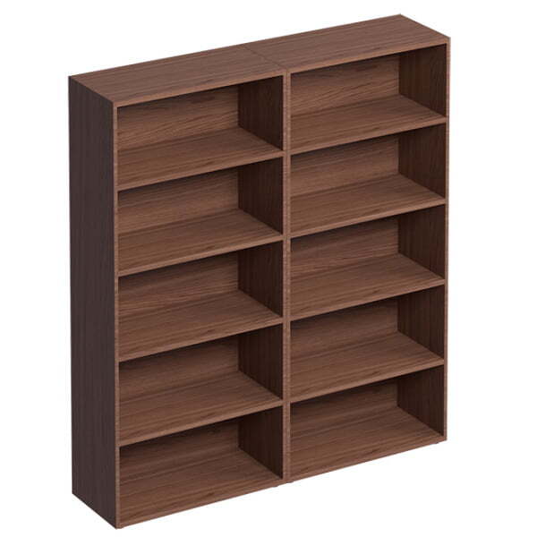 Шкаф высокий открытый ISixty A200GG/180 1800x450x2000 (Кожа коричневая)