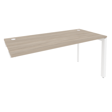 Стол-приставка на П-образном м/к к опорным элементам Onix O.MP-SPR-4.7 1580x720x750 (Дуб Аттик/Белый Металл)