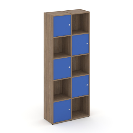 Стеллаж Locker Plus LK.K-008 798x350x1983 (Дуб Аризона | Синий)