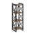 Стеллаж на регулируемых опорах-4 полки VR.L-MST.O-4.4 400x400x1280 (Тиквуд Темный/Белый металл)