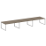 Переговорный стол 3 столешницы Metal System Style БО.ПРГ-3.5 5400x1235x750 (Дуб Наварра/Серый металл)