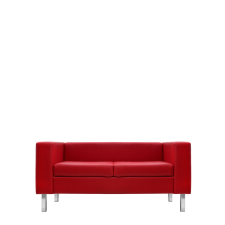 Диван офисный Маэстро (V-800) 2-х местный с подлокотниками (Красный)