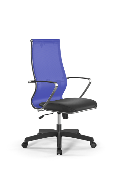 Кресло для руководителя Метта Sit 10 B2-163K - T+Extra /Km00/Wm12/K5cL(M09.B02.G15.W01) (Васильковый | Черный)