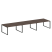 Переговорный стол 3 столешницы Metal System Style БО.ПРГ-3.4 4800x1235x750 (Дуб Наварра/Серый металл)
