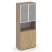 Шкаф высокий широкий ES.ST-1.4R (800х420х1977) (Латте/Капучино/Сатин матовый)