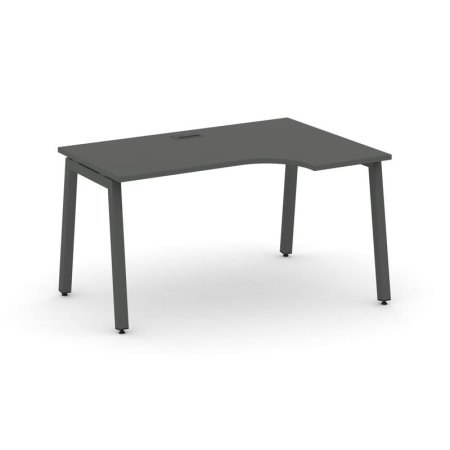 Стол рабочий эргономичный SN-5A.SPA-012(R) (1580х700/980х750) (Антрацит/Металл Антрацит)