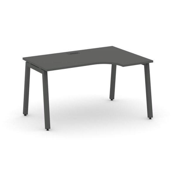 Стол рабочий эргономичный SN-5A.SPA-001(R) (1380х600/980х750) (Антрацит/Металл Антрацит)