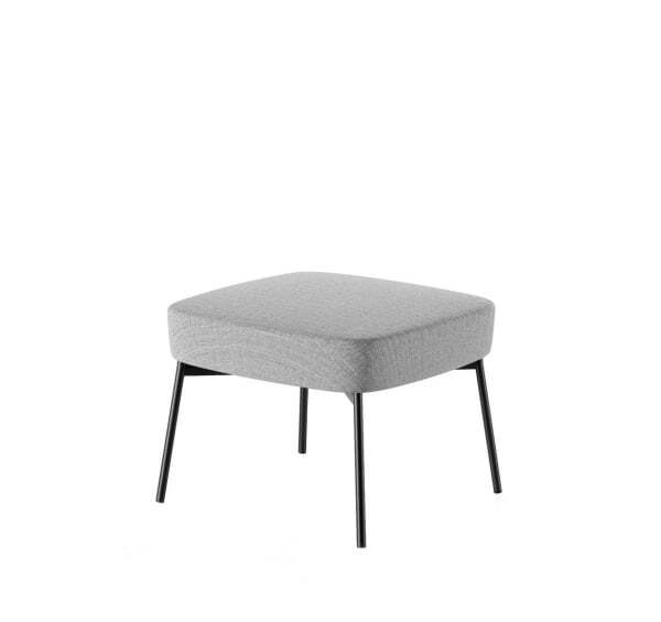 VENTO Пуф 4 опоры (Серый/Черный)